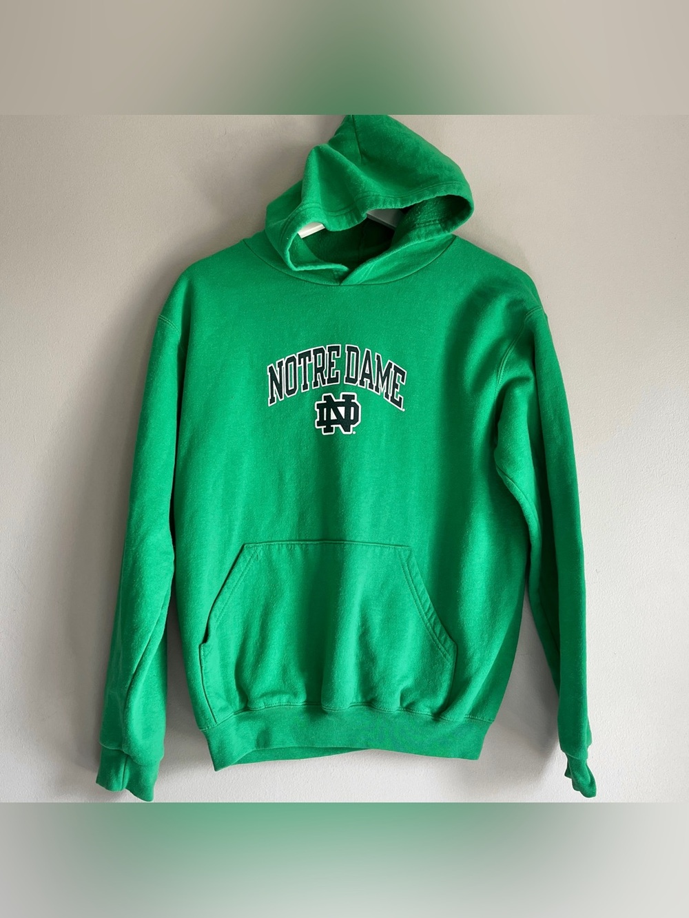 Notre Dame Champion kids hoodie sweatshirt XL pullover green fighting Irish